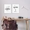 Stupell Industries Simple Coffee Wine Drawing 2 pc Framed Giclee Wall Art Set Design by Martina Pavlova